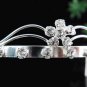 Dancer regal;Bridal Tiara;Bride Silver Imperial ;comb;opera Rhinestone Wedding tiara#7381