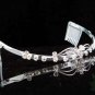 Dancer regal;Bridal Tiara;Bride Silver Imperial ;comb;opera Rhinestone Wedding tiara#7381