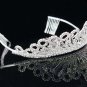 Dancer regal;Bridal Tiara;Bride Silver Imperial ;comb;opera Rhinestone Wedding tiara#7306