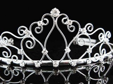Sweet Dancer regal;Bridal Tiara;Bride Silver Imperial ;comb;opera Rhinestone Wedding tiara#456