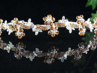 Floral Bride Silver headband;Sweet Dancer regal;Bridal Tiara;opera Rhinestone Wedding tiara#585y