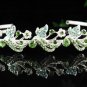 Floral Bride Silver headband;Sweet Dancer regal;Bridal Tiara;opera Rhinestone Wedding tiara#592gr