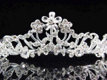 Fancy Bride Silver headband;Sweet Dancer regal;Bridal Tiara;opera Rhinestone Wedding tiara#784
