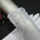 Organza Pearl Bridesmaid wrist gloves;Dancer Opera Accessories;Bridal wedding Accessories#28w