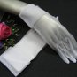 Organza white wrist Bridesmaid gloves;Dancer Opera Accessories;Bridal wedding Accessories#1w