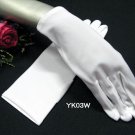 Satin white wrist Bridesmaid gloves;Dancer Opera Accessories;Bridal wedding Accessories#3w