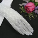 Elbow white Lace Bridesmaid gloves;Dancer Opera Accessories;Bridal wedding Accessories#20w