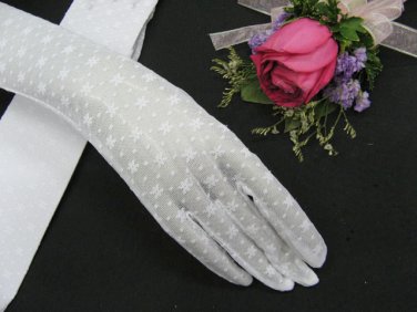 Elbow white Lace Bridesmaid gloves;Dancer Opera Accessories;Bridal wedding Accessories#20w
