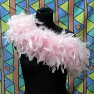 Pink Fancy Feather Wrap;Bridesmaid shawl;Dancer Opera Scarves ;Bridal Rope ;wedding Tippet#01