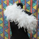 White Fancy Feather Wrap;Bridesmaid shawl;Dancer Opera Scarves ;Bridal Rope ;wedding Tippet#02