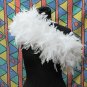 White Fancy Feather Wrap;Bridesmaid shawl;Dancer Opera Scarves ;Bridal Rope ;wedding Tippet#02