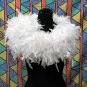 White Fancy Feather Wrap;Bridesmaid shawl;Dancer Opera Scarves ;Bridal Rope ;wedding Tippet#02