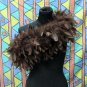 Brown Fancy Feather Wrap;Bridesmaid shawl;Dancer Opera Scarves ;Bridal Rope ;wedding Tippet#03