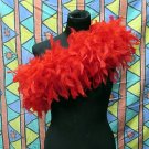 Red Fancy Feather Wrap;Bridesmaid shawl;Dancer Opera Scarves ;Bridal Rope ;wedding Tippet#04r