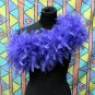 purple Fancy Feather Wrap;Bridesmaid shawl;Dancer Opera Scarves ;Bridal Rope ;wedding Tippet#05