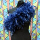 Navy Fancy Feather Wrap;Bridesmaid shawl;Dancer Opera Scarves ;Bridal Rope ;wedding Tippet#07