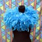Blue Fancy Feather Wrap;Bridesmaid shawl;Dancer Opera Scarves ;Bridal Rope ;wedding Tippet#08