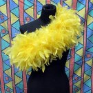 Yellow Fancy Feather Wrap;Bridesmaid shawl;Dancer Opera Scarves ;Bridal Rope ;wedding Tippet#09