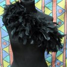 Black Fancy Feather Wrap;Bridesmaid shawl;Dancer Opera Scarves ;Bridal Rope ;wedding Tippet#12