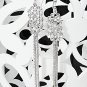 Long dangle Earring ;Bridal Bride Silver Earrings;Rhinestone Wedding Party Fashion accessories#LE1