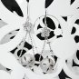 Short dangle Earring ;Bridal Bride Silver Earrings;Rhinestone Wedding Party Fashion accessories#LE4