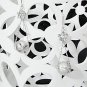 Short dangle Earring ;Bridal Bride Silver Earrings;Rhinestone Wedding Party Fashion accessories#LE4