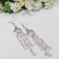 Handmade Ping Long Earrings;Rhinestone Wedding Party Fashion accessories#LE17