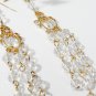 Handmade Ping Long Earrings;Rhinestone Wedding Party Fashion accessories#LE17y