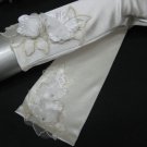 Ivory Elbow floral pearl Bridesmaid gloves;Dancer Opera Accessories;Bridal #52I