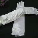 white Elbow floral pearl Bridesmaid gloves;Dancer Opera Accessories;Bridal #52w