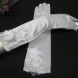 white Elbow floral pearl Bridesmaid gloves;Dancer Opera Accessories;Bridal #52w