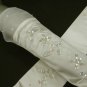 Elbow Organza Satin white Bridesmaid gloves;Dancer Opera Accessories;Wedding Bridal gloves#39i