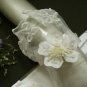 Ivory Floral Organza Bridesmaid gloves;Dancer Opera Accessories;Wedding Bridal gloves#70i