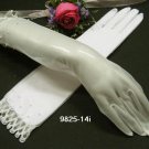 Elbow white organza Bridesmaid gloves;Dancer Opera Accessories;Wedding Bridal gloves#14w