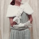 Elbow satin cute bow Bridesmaid gloves;Dancer Opera Accessories;Wedding Bridal gloves#1i