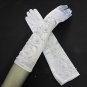 Elbow floral satin Bridesmaid gloves;Dancer Opera Accessories;Wedding Bridal gloves#15w