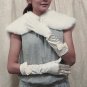 Ivory elbow cute bow Bridesmaid gloves;Dancer Opera Accessories;Wedding Bridal gloves#78i