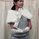 Ivory elbow cute bow Bridesmaid gloves;Dancer Opera Accessories;Wedding Bridal gloves#94i