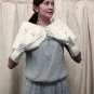 Ivory elbow cute bow Bridesmaid gloves;Dancer Opera Accessories;Wedding Bridal gloves#94i