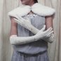 19" Embroidery Lycra Bridesmaid gloves;Dancer Opera Accessories;Wedding Bridal gloves#234i