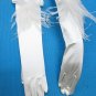 Elbow satin Ostrich Bridesmaid gloves;Dancer Opera Accessories;Wedding Bridal gloves#99W