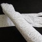 White Floral Lace Elbow Bridesmaid gloves;Dancer Opera Accessories;Wedding Bridal gloves#124w