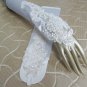 White Floral Lace Elbow Bridesmaid gloves;Dancer Opera Accessories;Wedding Bridal gloves#44w