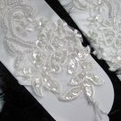 Ivory Floral Lace Elbow Bridesmaid gloves;Dancer Opera Accessories;Wedding Bridal gloves#44i