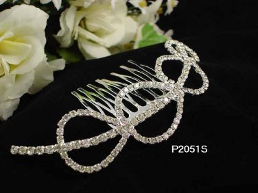 Sweet Silver Fancy Bride comb;Dancer regal;Bridal Tiara;opera Rhinestone Wedding tiara#2051