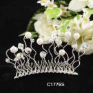 Handmade Silver Fancy Bride comb;Dancer regal;Bridal Tiara;opera Rhinestone Wedding tiara#1776