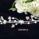 Floral Silver Fancy Bride comb;Dancer regal;Bridal Tiara;opera Rhinestone Wedding tiara#2016