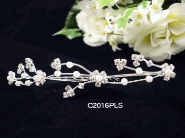 Floral Silver Fancy Bride comb;Dancer regal;Bridal Tiara;opera Rhinestone Wedding tiara#2016