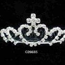 Sweetheart Silver Bridal comb;Dancer regal;Bridesmaid Tiaras;opera Rhinestone Wedding tiara#2663