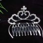 Sweetheart Silver Bridal comb;Dancer regal;Bridesmaid Tiaras;opera Rhinestone Wedding tiara#2663